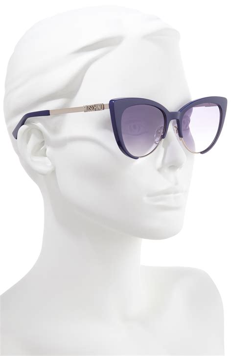 moschino blue cat eye sunglasses